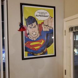 Superman: Framed with glass 