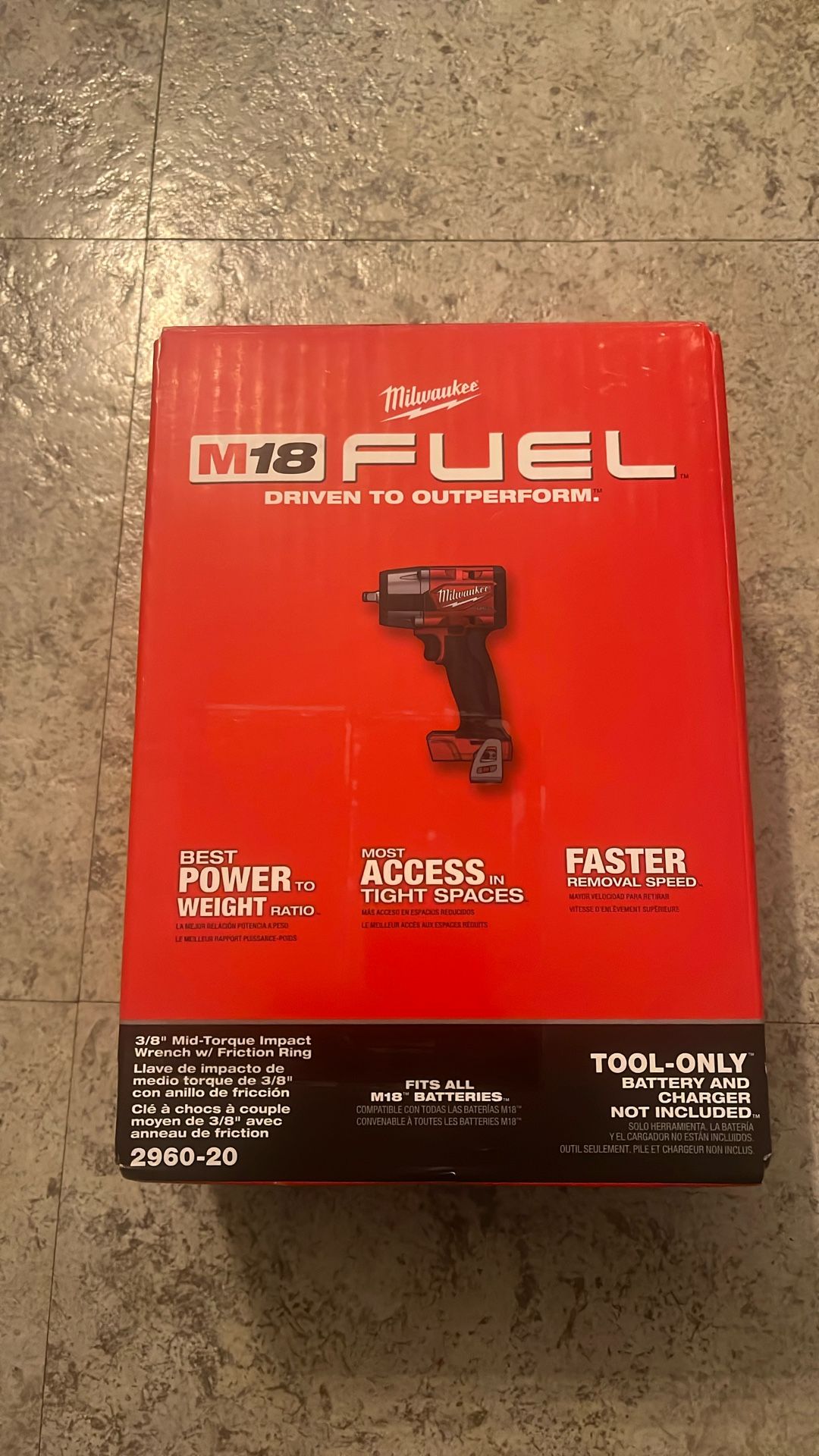 Milwaukee Fuel M18 3/8” Impact Wrench Mid Torque