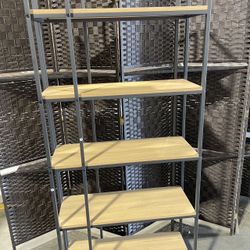 Brand new 5 Tier Bookshelf, Tall Bookcase, Office Shelf Storage, wood and metal, 67H*29W*11D
