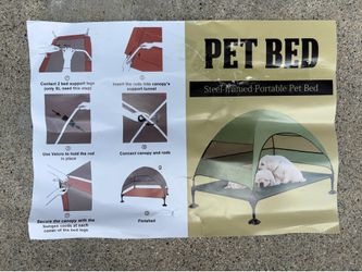 Upgraded elevated dog bed with canopy