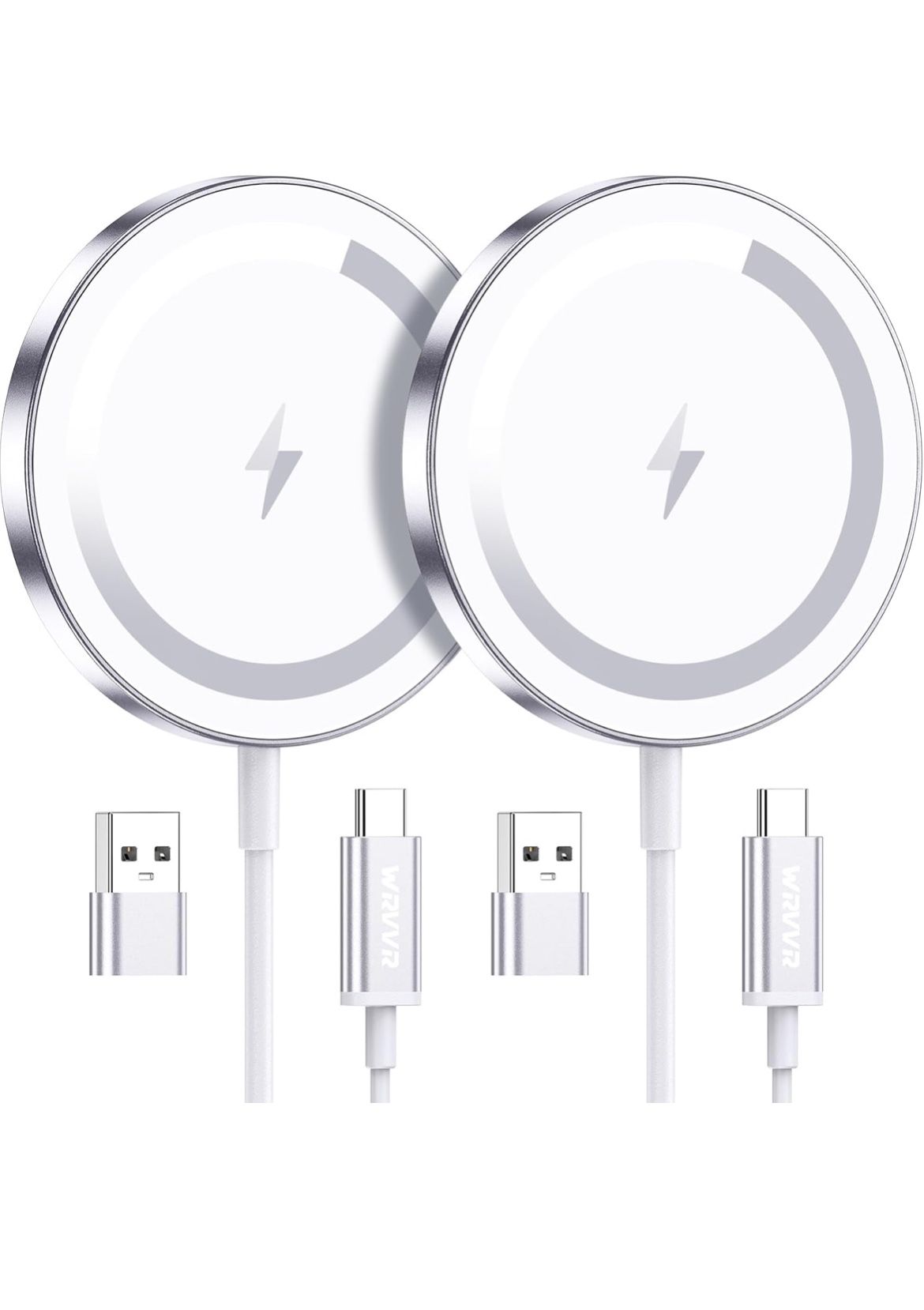 Apple Mag-Safe Charger 2 Pack, Magnetic Wireless Charger for iPhone 16 15 14 13 12 Pro Max Plus mini, 15W Fast Charging Pad, for Airpods 4/3/2/Pro, St