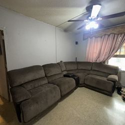 Brown Recliner Sofa 