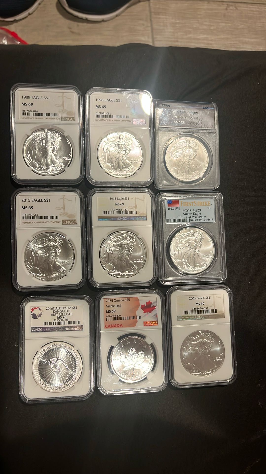 Graded Coin Lot silver American Silver Eagles And More