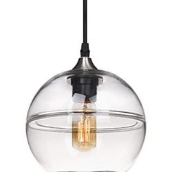 Casamotion 7inch Hand Blown Glass Modern Light Fixture..New 