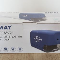 AFMAT Heavy Duty Electric Pencil Sharpener for 6.5-8mm No.2/Colored, UL Listed Professional Pencil Sharpener w/Stronger Helical Blade, for Classroom