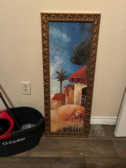 Framed Mediterranean Scene Wall Art