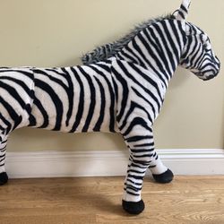 Standing Zebra Stuffed Animal