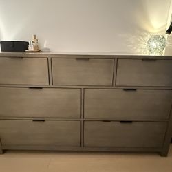 Tribeca 7 Drawer Gray Dresser