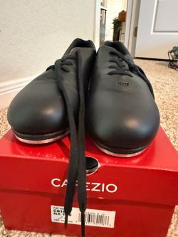 Capezio Flex Master Tap Dance Shoes Black Leather size 9.5 W