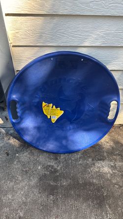 Blue Circular Snow Sled Disc