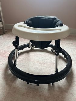 Foldable Baby Walker with 9 Height Adjustments, Portable Wheels,  6–18 Months
