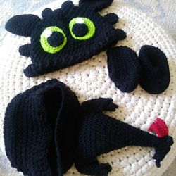 Dragon Costume (Toothless) Size 0-3 Months