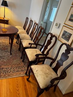 Solid Cherry Queen Anne Dining Chairs – Set of 6