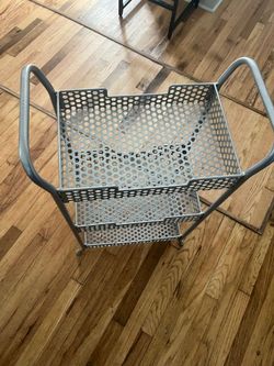 Metal Mesh 3-Tier Cart