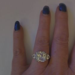 Emerald Cut Moissanite Ring