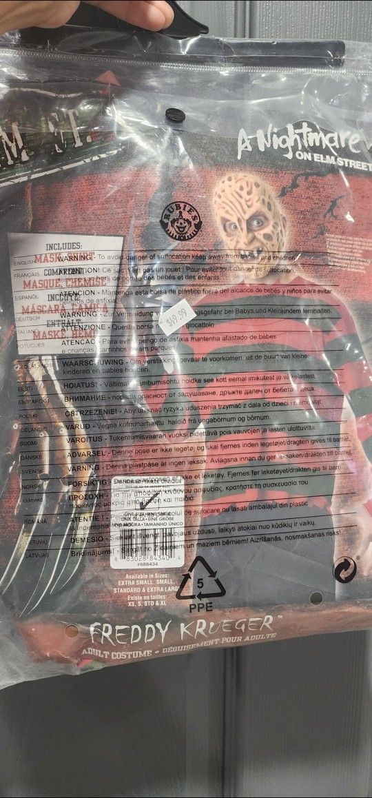 Freddy Krueger Adult Costume
