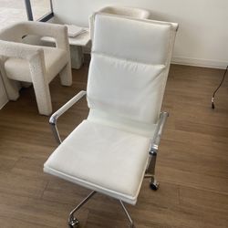 White Leather Office Chairs