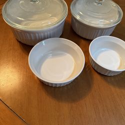 CorningWare French White Stoneware Set