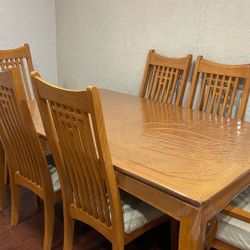 Real Wood Dining Table & Chairs