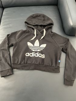 Adidas Cropped Hooded Sweatshirt Women’s Size Small