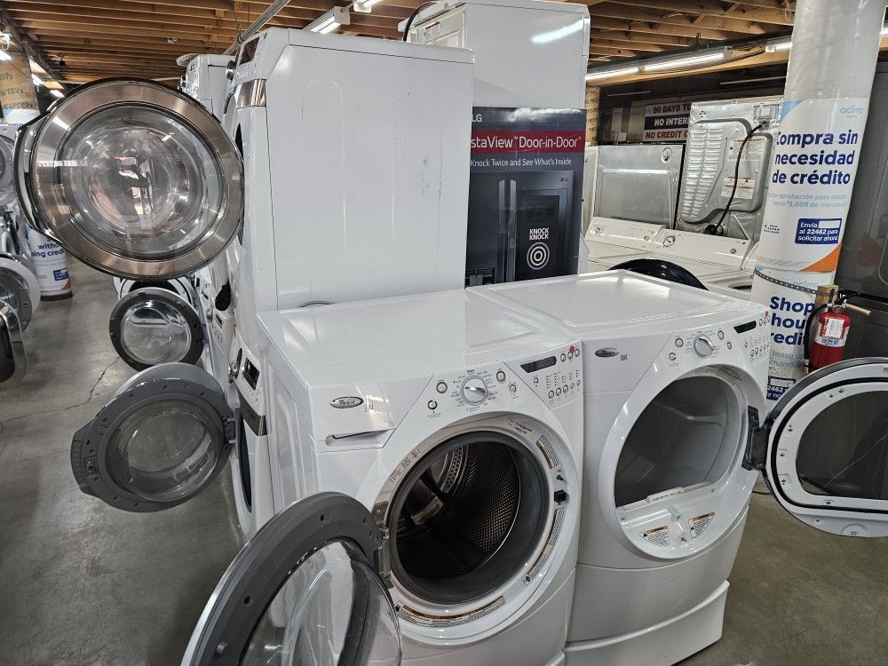 Warehouse Full STAINLESS KENMORE MAYTAG Refrigerator  White Samsung GE Washer Dryer Bosh LG STOVE STACKABLE Frigidaire Amana Dishwashers Free Warranty