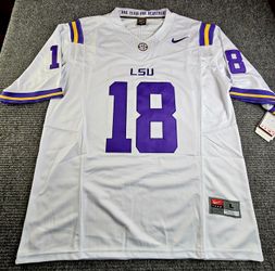 LSU Garrett Nussmeier Mens White Stitched Jerseys Few Sizes Left