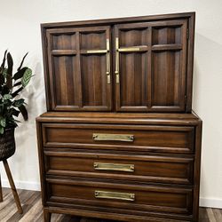 1967 Walnut Chest On Chest 