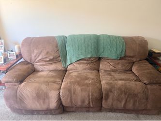 Brown Suede Sofa
