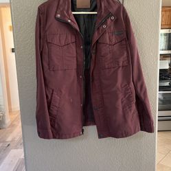 Mens Civil Society Burgandy Jacket M