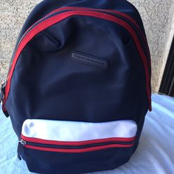 Blue Canvas Timmy Hilfiger Backpack Travel NEW