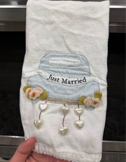 Just Married hand towel