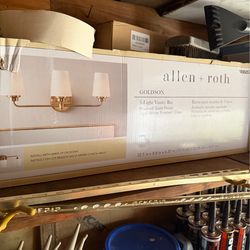 Vanity light. Allen and Roth brushed gold