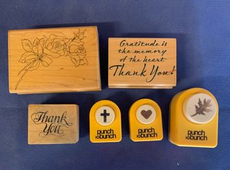 Rubber Stamps and Punch Bunch Paper Punches Set
