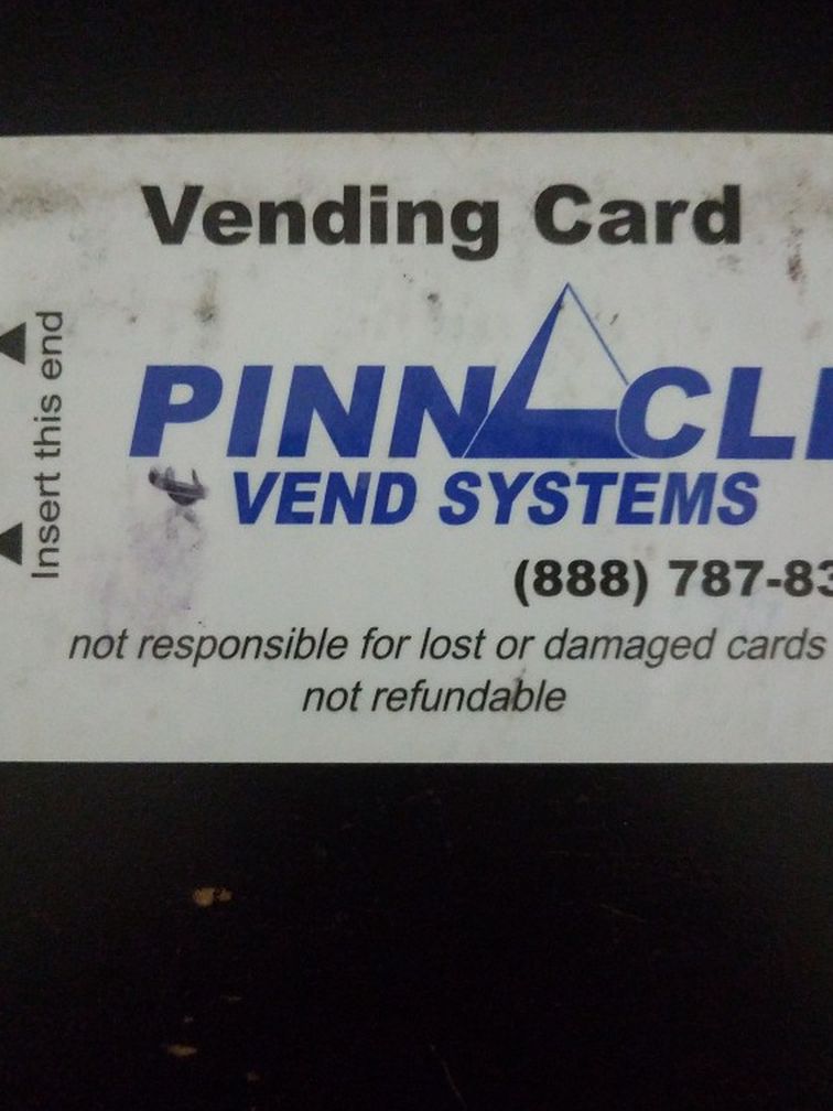 Pinnacle Vend Systems Cards With $$
