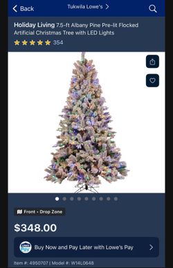 Flocked albany Pine Christmas Tree