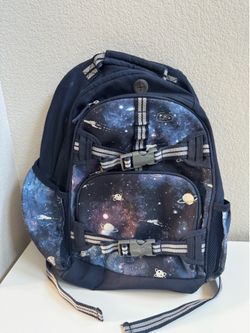 Pottery Barn Kids Backpack Bag mackenzie Navy Blue Cosmos Galaxy Space