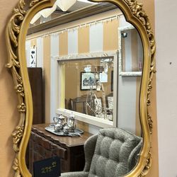 Large, Gold Gilded, Ornate Mirror