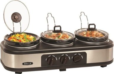 Bella 3 x 1.5 Quart Triple Slow Cooker