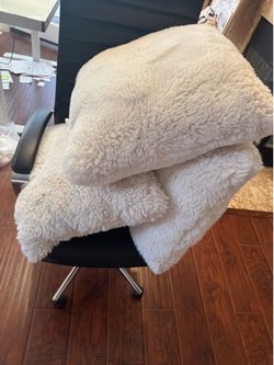Three big decorations pillows white