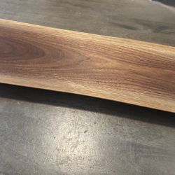 Live Edge Charcuterie Serving Board With Black Metal Handles 