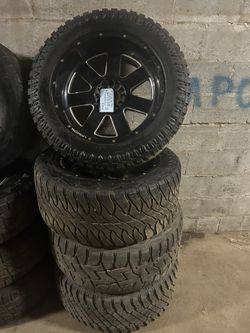 20” vision glossy black cast aluminum  wheel and tire set 