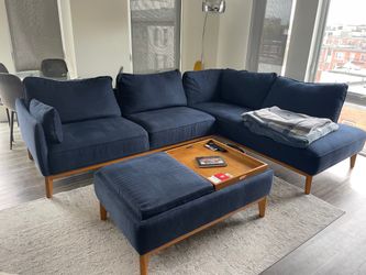 Couch - Blue Two Piece Sectional