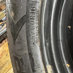 Winter Tires With Studs.  Mounted