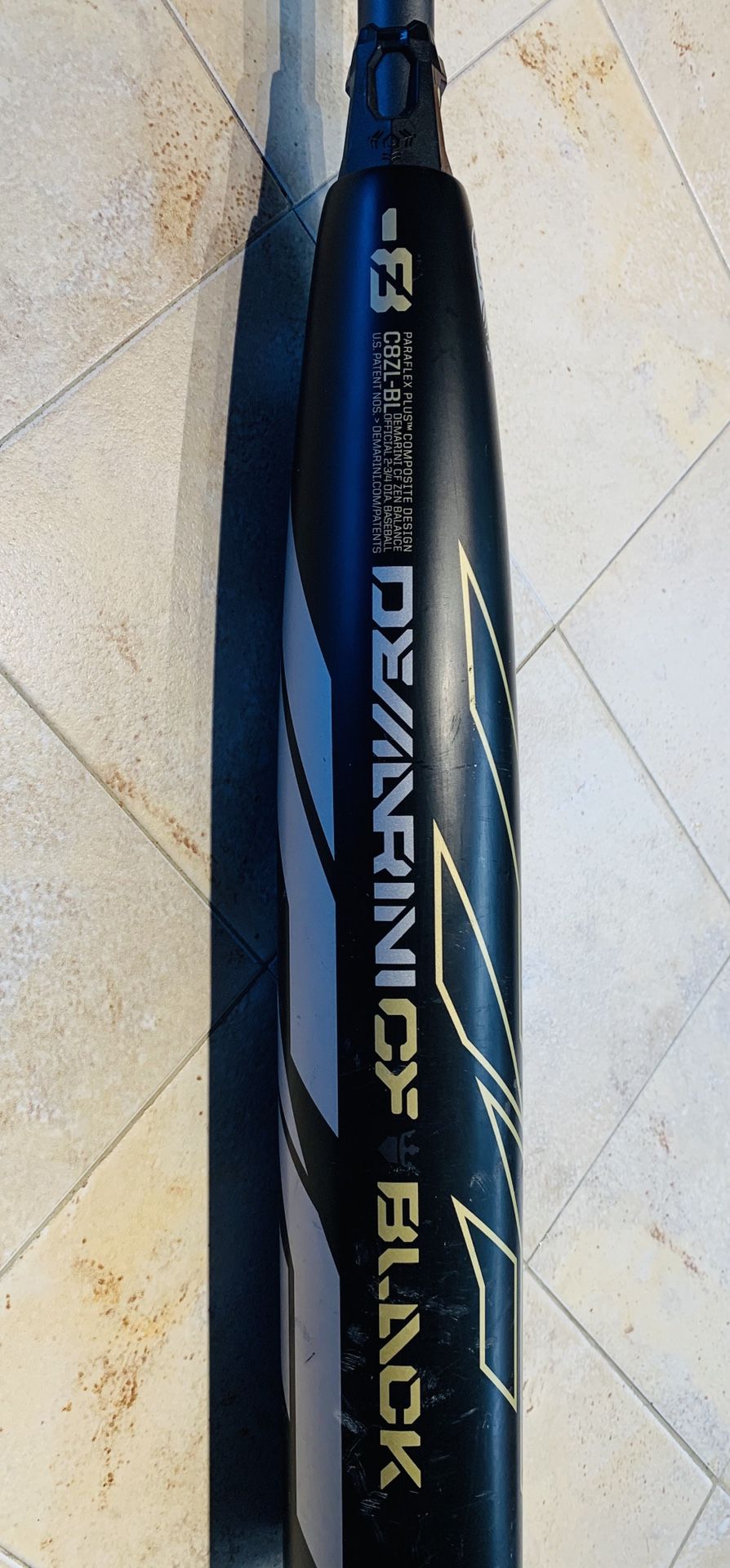 DEMERINI CF ZEN BLACK PARAFLEX PLUS CONPOSITE DESIGN BASEBALL BAT USSSA APPROVED 31/23 2 3/4 -8 Hardly Used