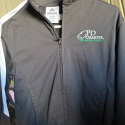 Lil nice black jacket size medium for sport. Wear middle school charter.