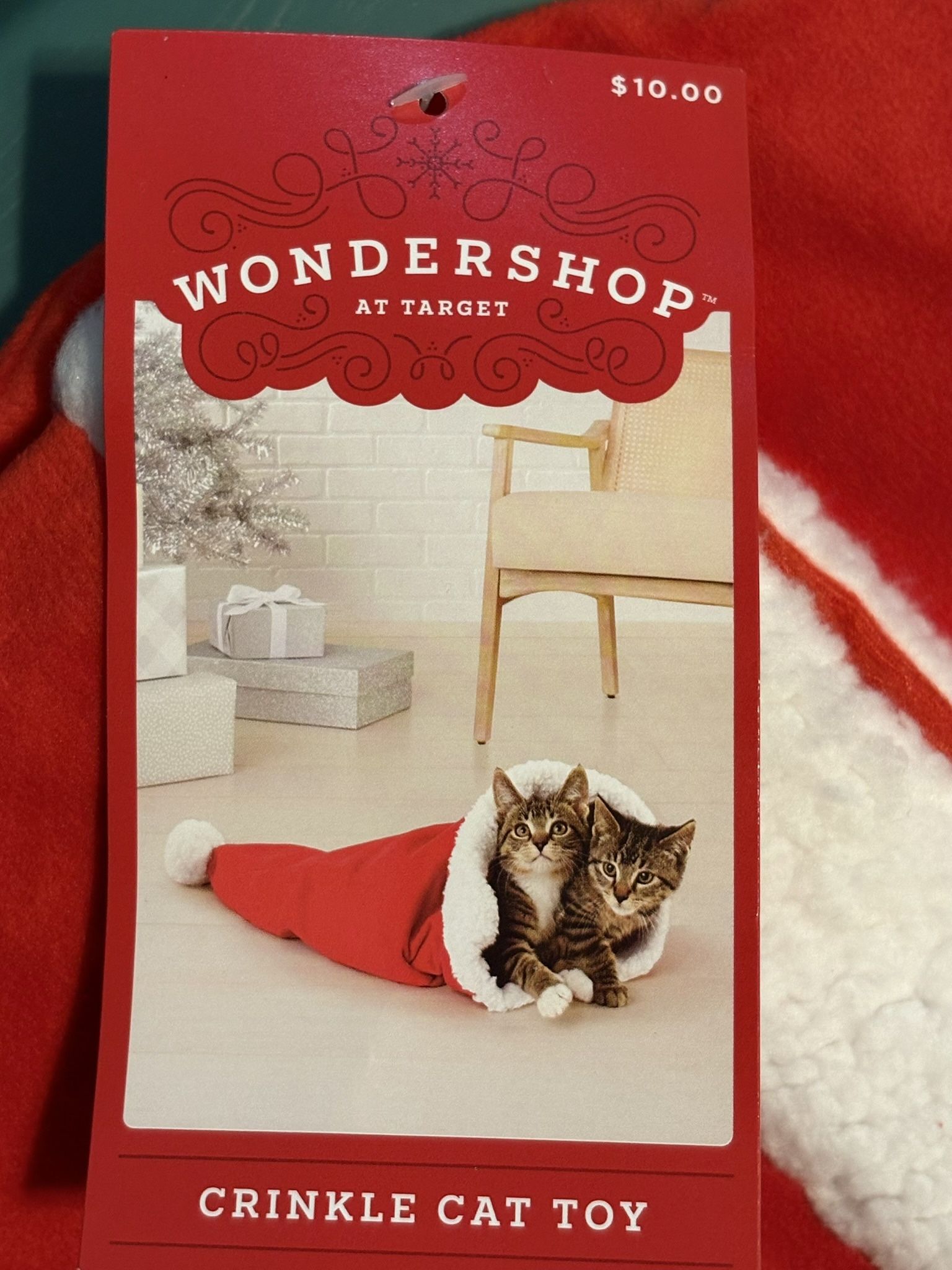 CHRISTMAS CRINKLE CAT HAT TOY ASKING $5 