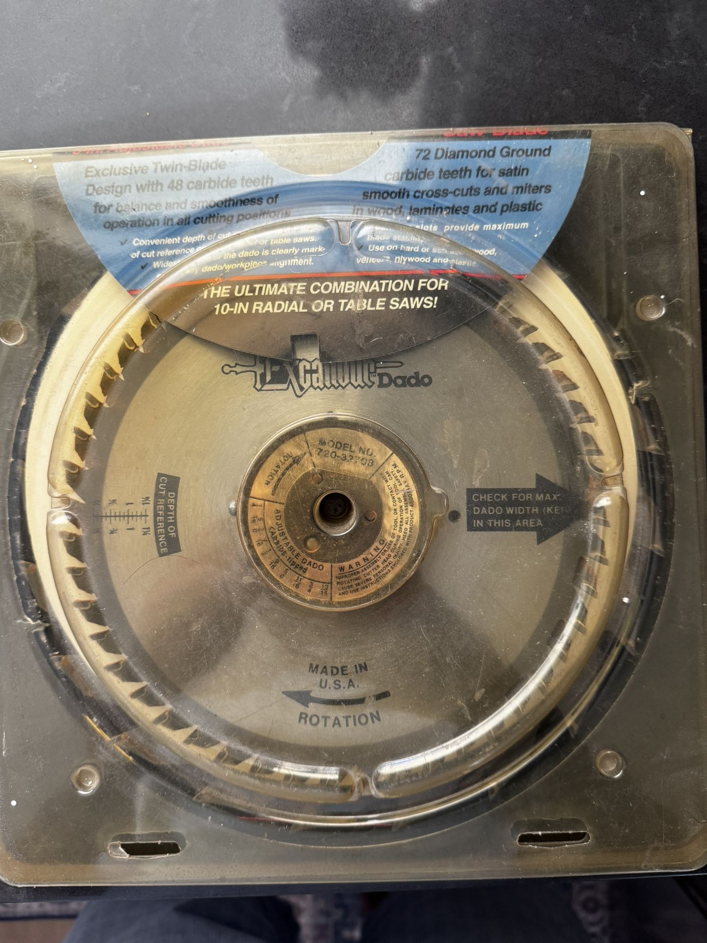 Craftsman 8” Adjustable Dado Blade & 10” Saw Blade Set