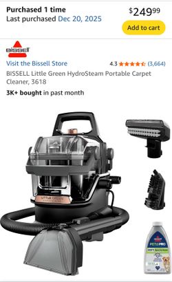 BISSELL Little Green HydroSteam Portable Carpet Cleaner