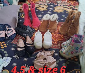 Toddler Girls Shoe Lot Size 4,5 & 6