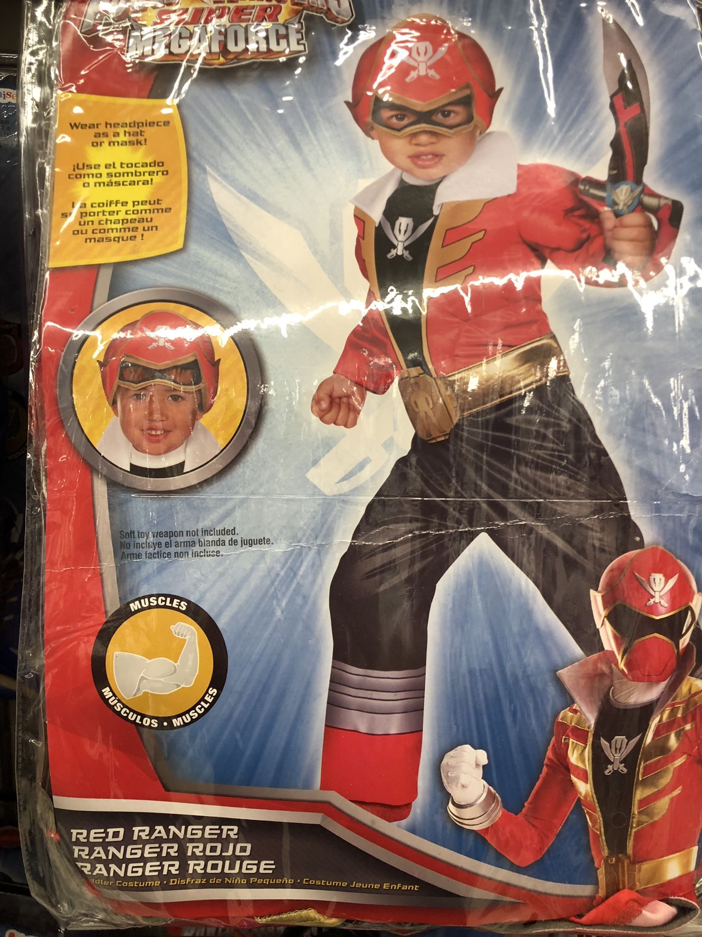 Red power ranger Halloween costume toddlers